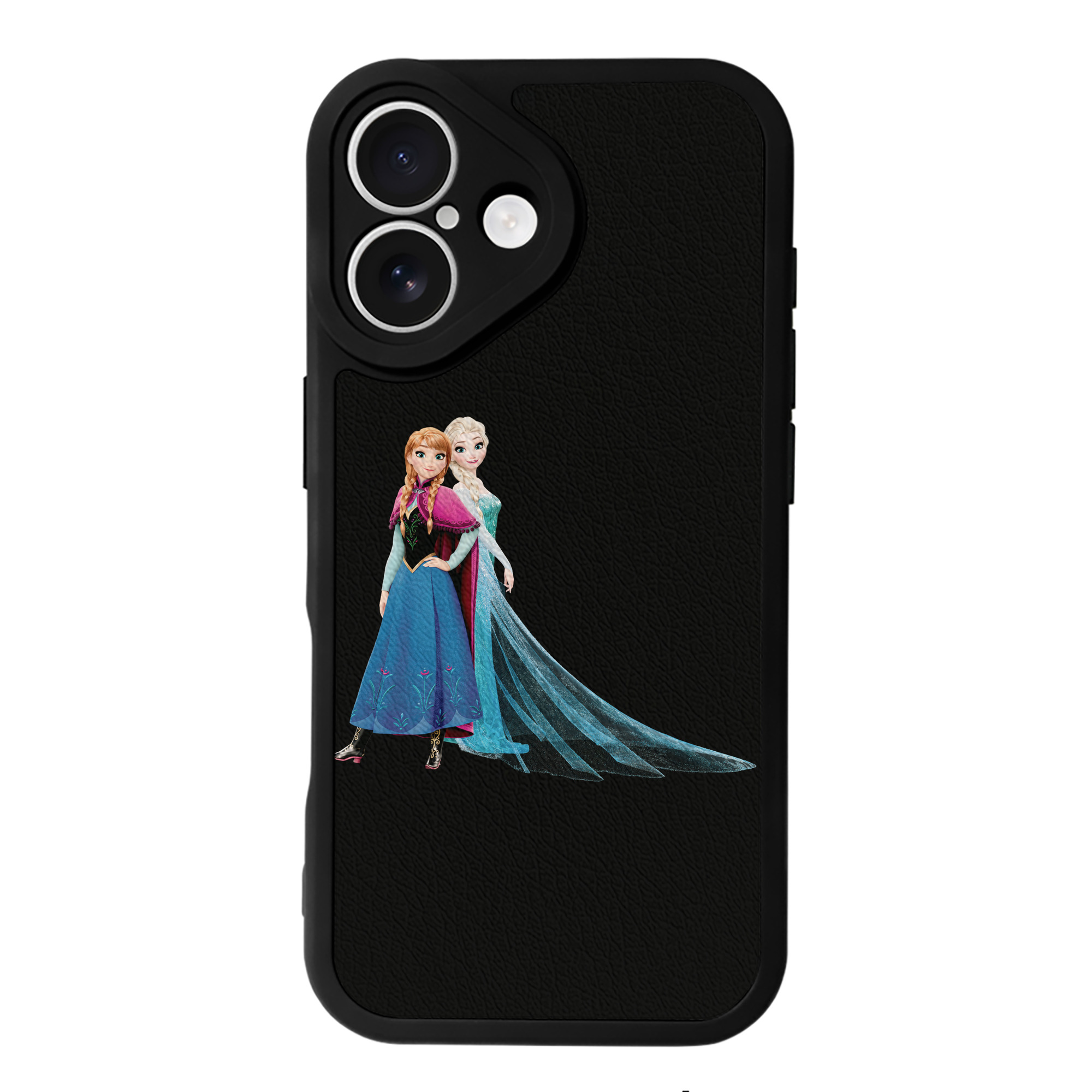 （画像用） アナと雪の女王 アンナ エルサ Frozen Anna Elsa 【iPhone 16シリーズ対応】シリコンスマホケース（レザー調） 材質：シリコン